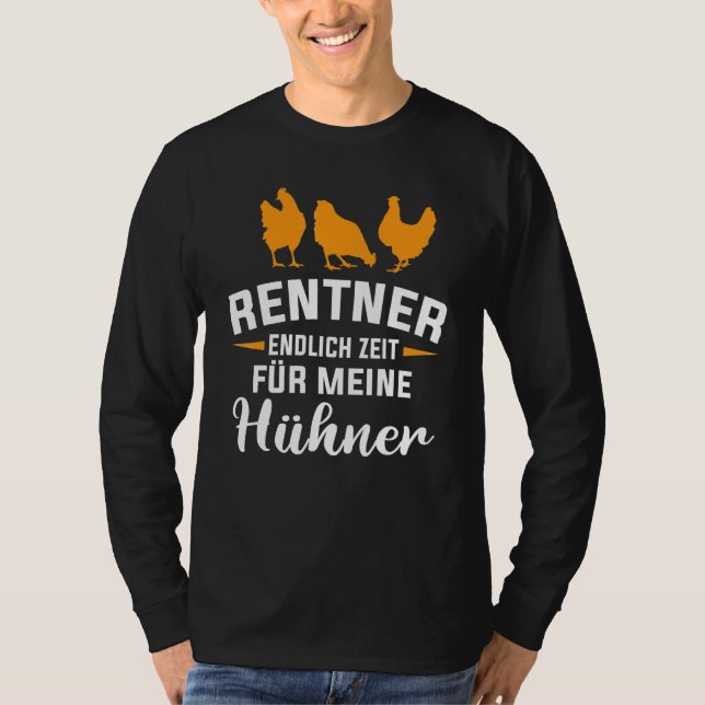 Chicken Pensionären Chicken Coop Pension T Shirt (Framsida)