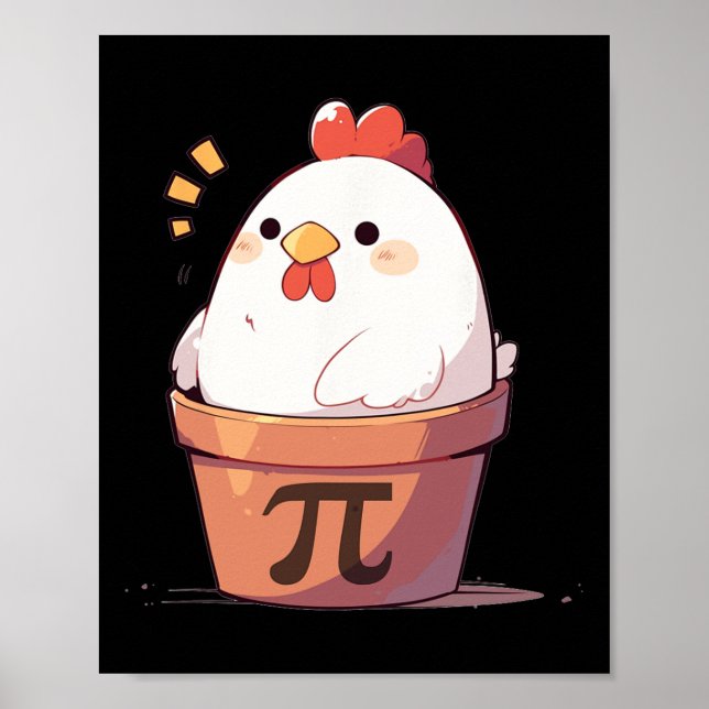Chicken Pot Day Manar Women Kids Math Teacher Gif Poster (Framsidan)