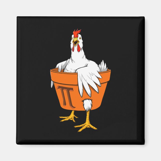 Chicken Pot Day T Shirt Gift Manar Women Kids Mat Magnet (Framsidan)