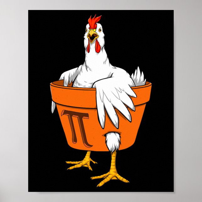 Chicken Pot Day T Shirt Gift Manar Women Kids Mat Poster (Framsidan)