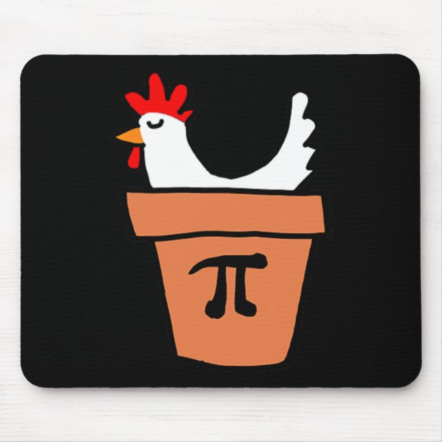 Chicken Pot Paj Funny Math Älskare Pun Pi Day Stud Musmatta (Framsidan)