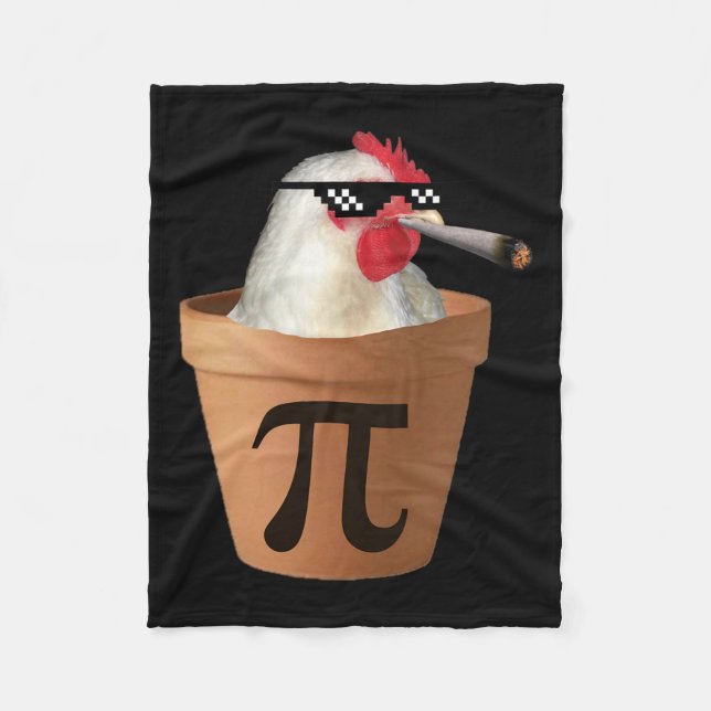 Chicken Pot Paj Funny Math Pi Day Fleecefilt (Framsidan)