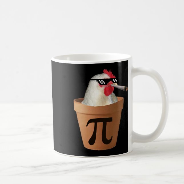 Chicken Pot Paj Funny Math Pi Day Kaffemugg (Höger)