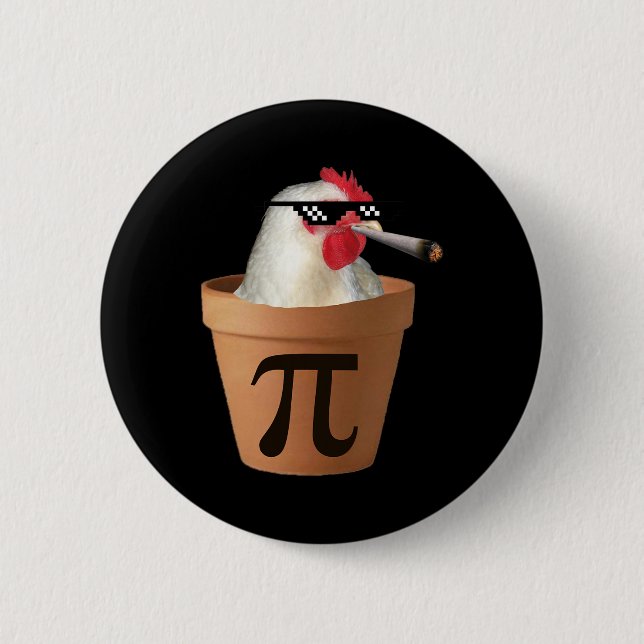 Chicken Pot Paj Funny Math Pi Day Knapp (Framsida)