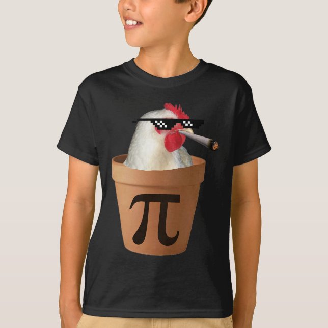 Chicken Pot Paj Funny Math Pi Day T Shirt (Framsida)