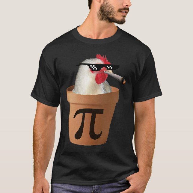 Chicken Pot Paj Funny Math Pi Day T Shirt (Framsida)