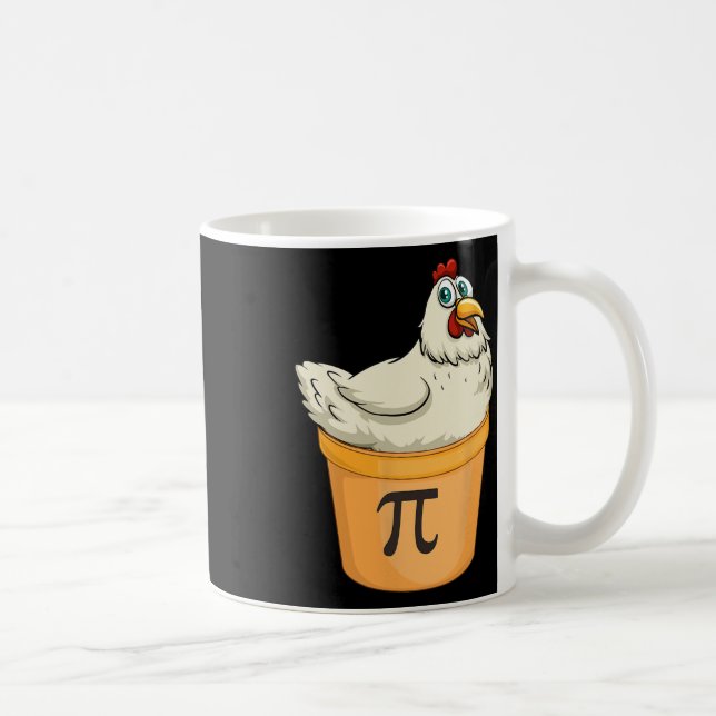 Chicken Pot Paj Funny Math Pun Chicken Pot Pi Kaffemugg (Höger)