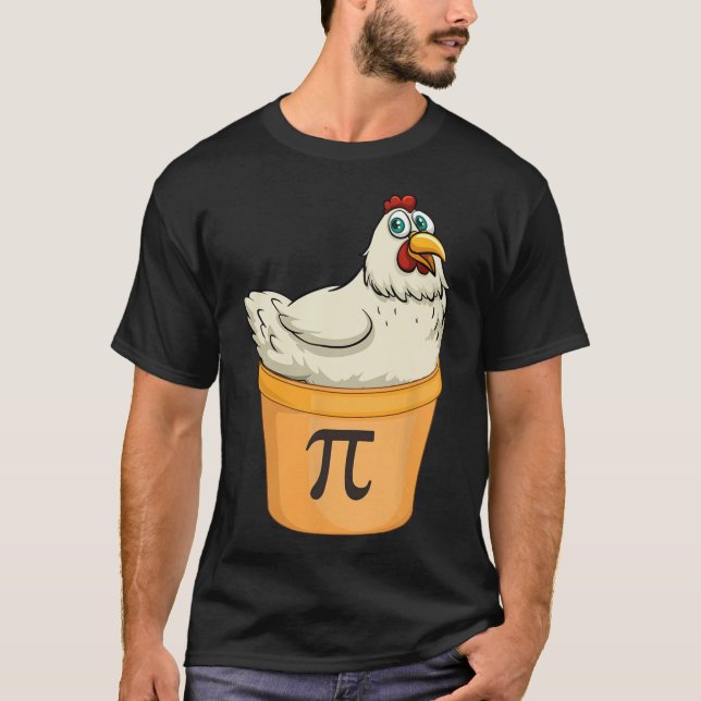 Chicken Pot Paj Funny Math Pun Chicken Pot Pi T Shirt (Framsida)