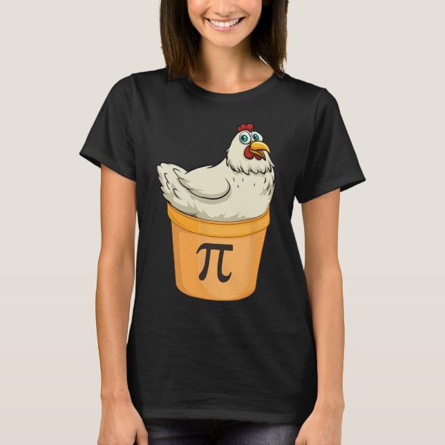 Chicken Pot Paj Funny Math Pun Chicken Pot Pi T Shirt (Framsida)