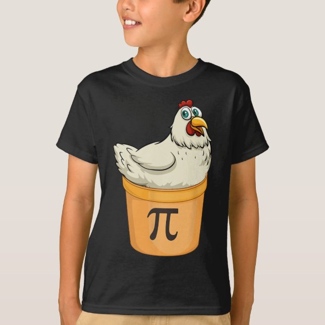 Chicken Pot Paj Funny Math Pun Chicken Pot Pi T Shirt (Framsida)