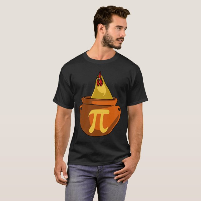 Chicken Pot Paj Funny Science Mathematics Tee (Hel framsida)