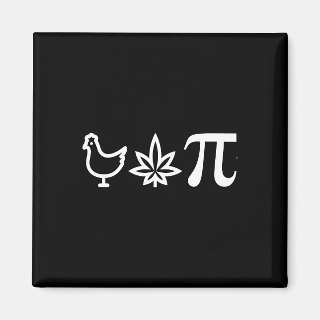Chicken Pot Paj Pi Day Ogräs Pun Math Numbers Marc Magnet (Framsidan)