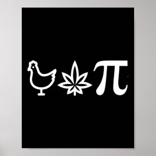 Chicken Pot Paj Pi Day Ogräs Pun Math Numbers Marc Poster