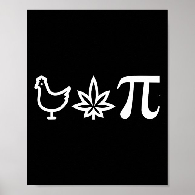 Chicken Pot Paj Pi Day Ogräs Pun Math Numbers Marc Poster (Framsidan)