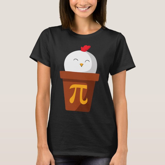 Chicken Pot Paj Pi Day T Shirt Math Teacher Gift (Framsida)