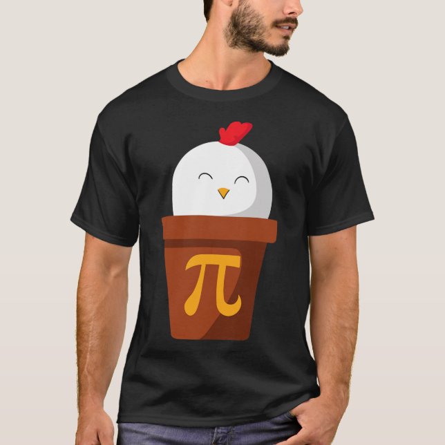 Chicken Pot Paj Pi Day T Shirt Math Teacher Gift (Framsida)