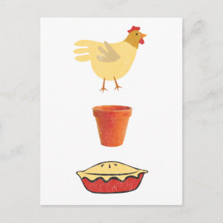 Chicken Pot Paj Vykort