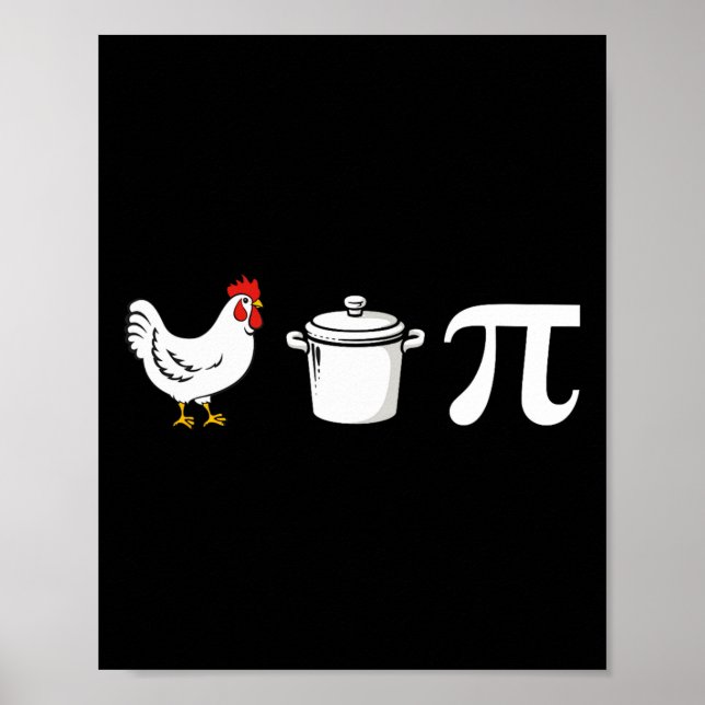 Chicken Pot Pi 3.14 Pi Day Math Teacher Wome Poster (Framsidan)