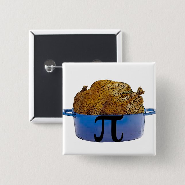 Chicken Pot Pi Button Knapp (Framsida & baksida)