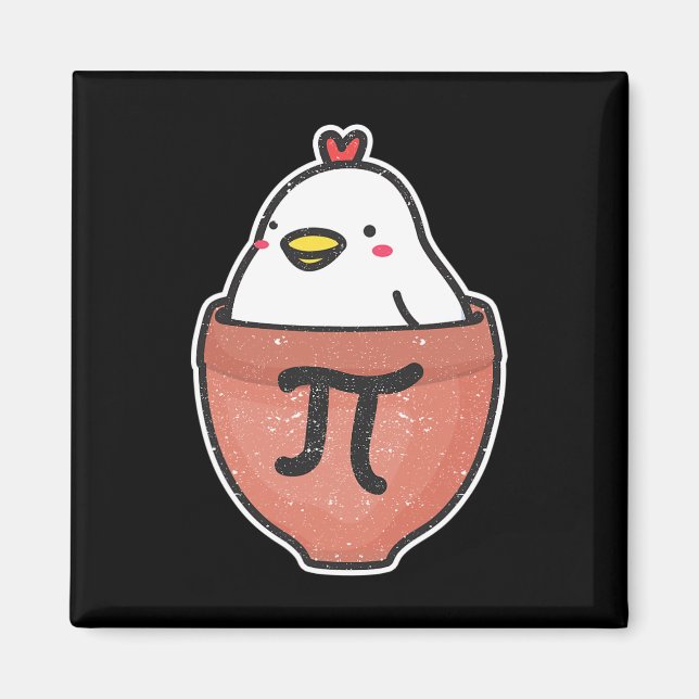 Chicken Pot Pi Day Funny Math Teacher Mathematics Magnet (Framsidan)