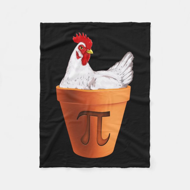 Chicken Pot Pi Day Gift Manar Women Kids Math Fleecefilt (Framsidan)