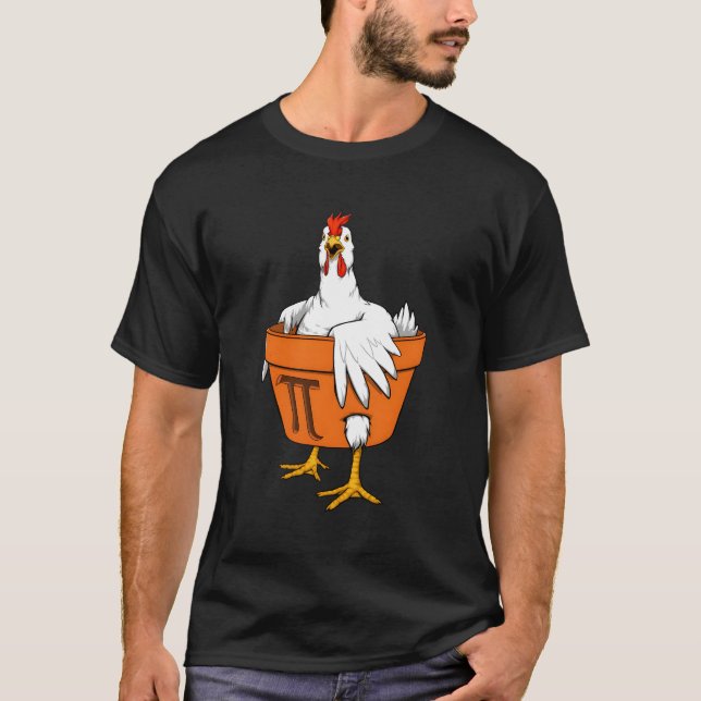 Chicken Pot Pi Day Math T Shirt (Framsida)
