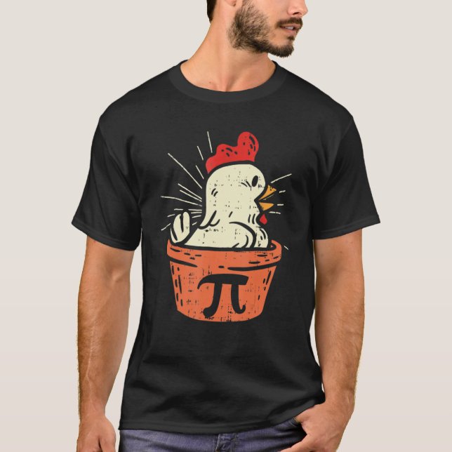 Chicken Pot Pi Day Paj Math Geek T Shirt (Framsida)