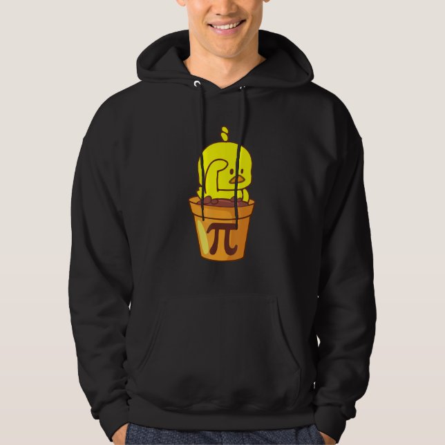 Chicken Pot Pi Funny Math Day Hoodie (Framsida)