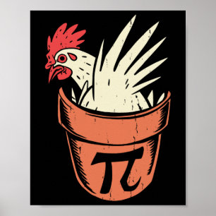 Chicken Pot Pi Funny Math Teacher Pun Pi Day Poster