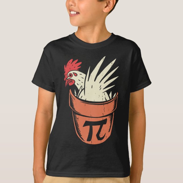 Chicken Pot Pi Funny Math Teacher Pun Pi Day T Shirt (Framsida)