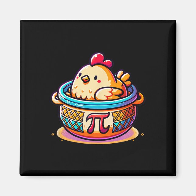 Chicken Pot Pi Funny Pi Day Math Magnet (Framsidan)