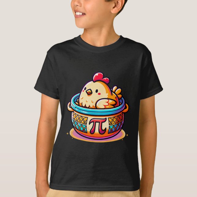 Chicken Pot Pi Funny Pi Day Math T Shirt (Framsida)