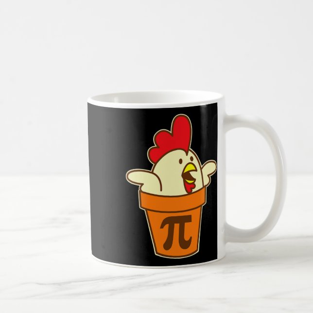 Chicken Pot Pi Geek Paj Mathematics Pun Funny Kaffemugg (Höger)