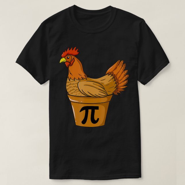 Chicken Pot Pi Gift Math Teacher T Shirt (Design framsida)