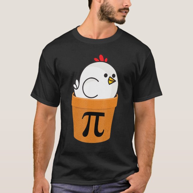 Chicken Pot Pi Math Day T Shirt (Framsida)
