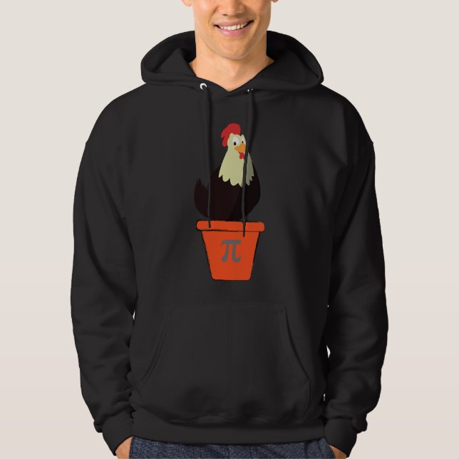 Chicken Pot Pi Math Pi Day Hoodie (Framsida)