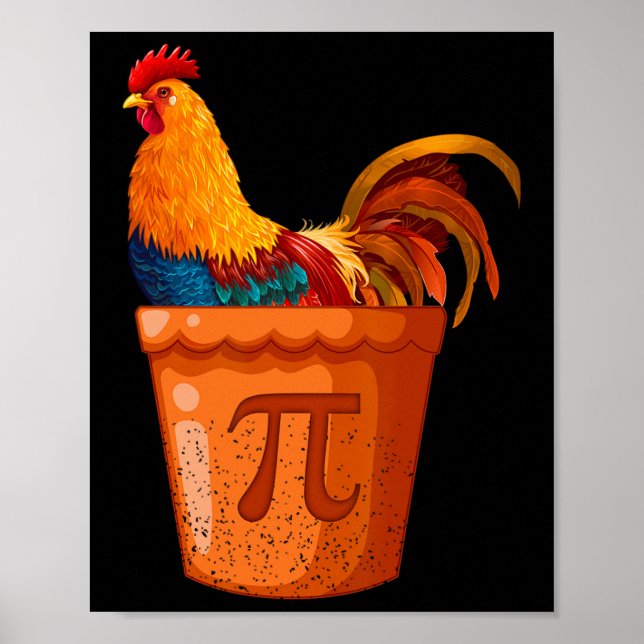 Chicken Pot Pi - Math Teacher - Math Humor - Funny Poster (Framsidan)
