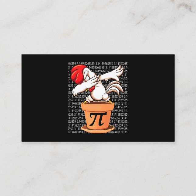 Chicken Pot Pi Shirt Pi Day 2023 Funny Math 3 14 M Visitkort (Framsida)