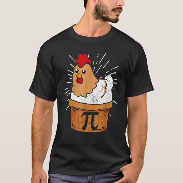Chicken Pot Pie  Math pun Chicken Pot Pi T Shirt (Framsida)