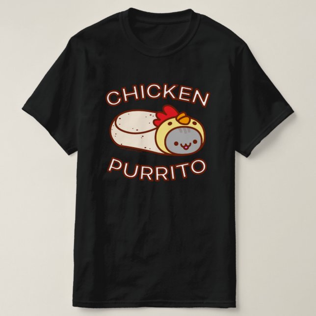 CHICKEN PURRITO Cat Burrito T-SHIRT (Design framsida)