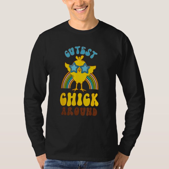 Chicken Rainbow Cutest Chick Around T Shirt (Framsida)