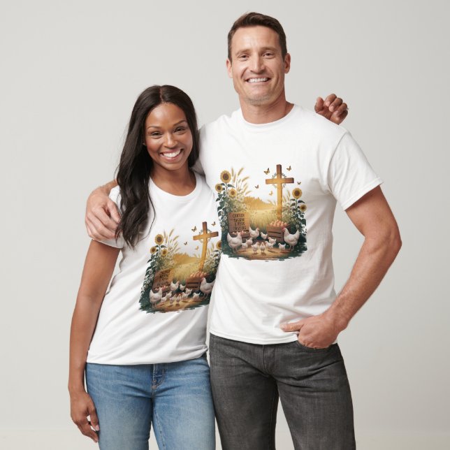 Chicken Raising and Jesus Pising - Christian T Shirt (Unisex)