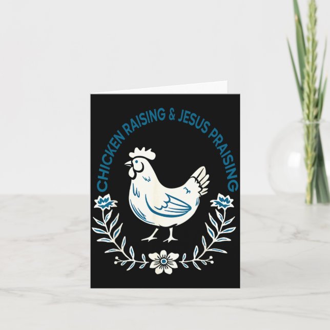 Chicken Raising And Jesus Praising Shirt Men Women Kort (Framsida)