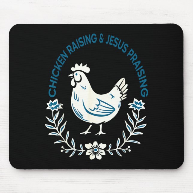 Chicken Raising And Jesus Praising Shirt Men Women Musmatta (Framsidan)
