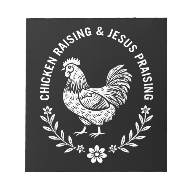 Chicken Raising & Jesus Pising Anteckningsblock (Framsida)