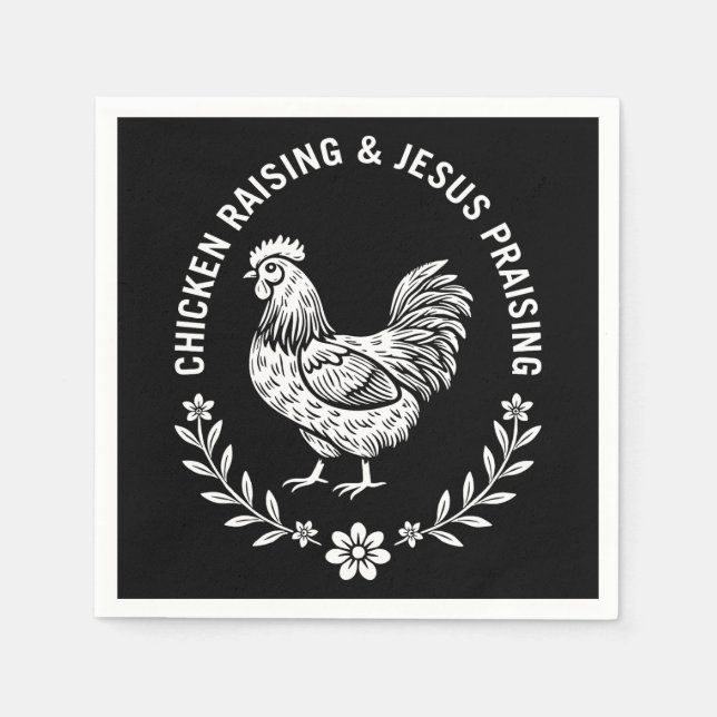 Chicken Raising & Jesus Pising Pappersservett (Framsidan)
