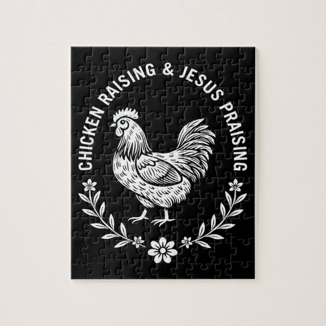 Chicken Raising & Jesus Pising Pussel (Vertikal)
