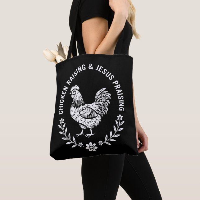 Chicken Raising & Jesus Pising Tygkasse (Närbild)