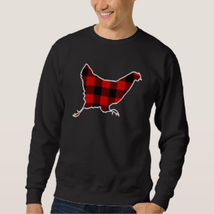 Chicken Red Buffalo Play Hen Fowl Matching Pj Fam Lång Ärmad Tröja