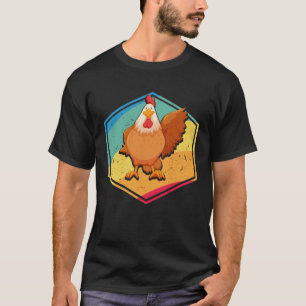 Chicken Retro Stil T Shirt